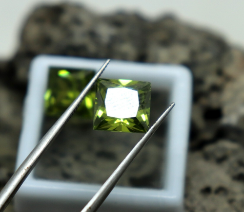 9mm Original Zircon Square Cut Zircon Unheated Untreated Zircon Certified 12ct - Picture 8 of 8