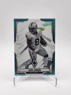 2023 Panini Phoenix #CON-3 Josh Jacobs Contours Teal 109/150 Raiders