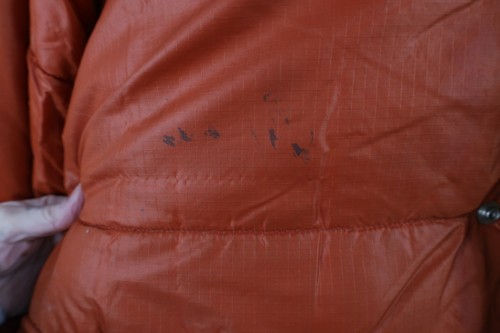 Vtg 70s Streetwear Mens XL Distressed Full Zip Winter Puffer Jacket Orange USA - Picture 4 of 17