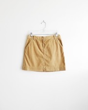 Y2K 00s J. Crew Camel Sandy Tan Cotton Corduroy Straight Short Skirt size 4