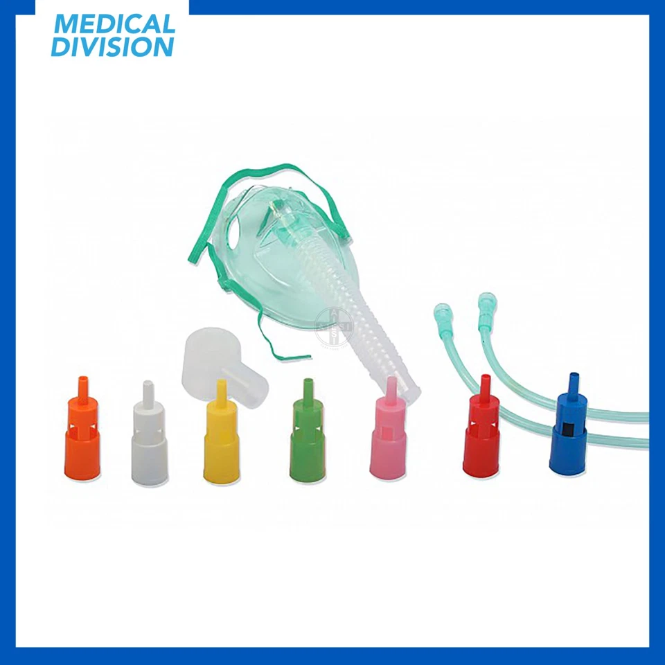 FIAB Maschera per ossigeno VENTURI a concentrazione regolabile adulto - kit completo