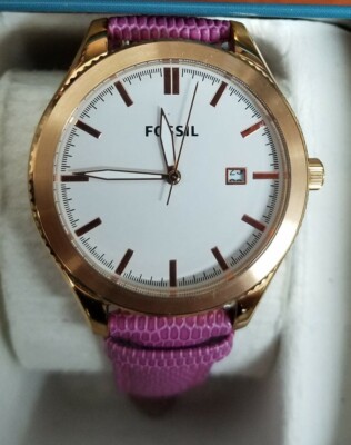FOSSIL Women\'s BQ3495 Rose Gold, White Genuine Leather Watch Fossil Jacqueline Floral Women main image 2