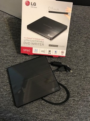 LG Ultra Slim Portable DVD Writer SP60 NEW