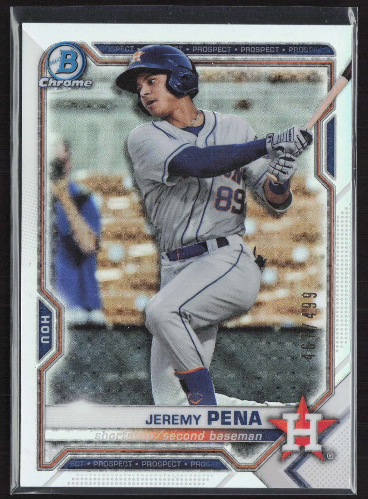 2021 Bowman Chrome Jeremy Pena Refractor /499 #BCP-190