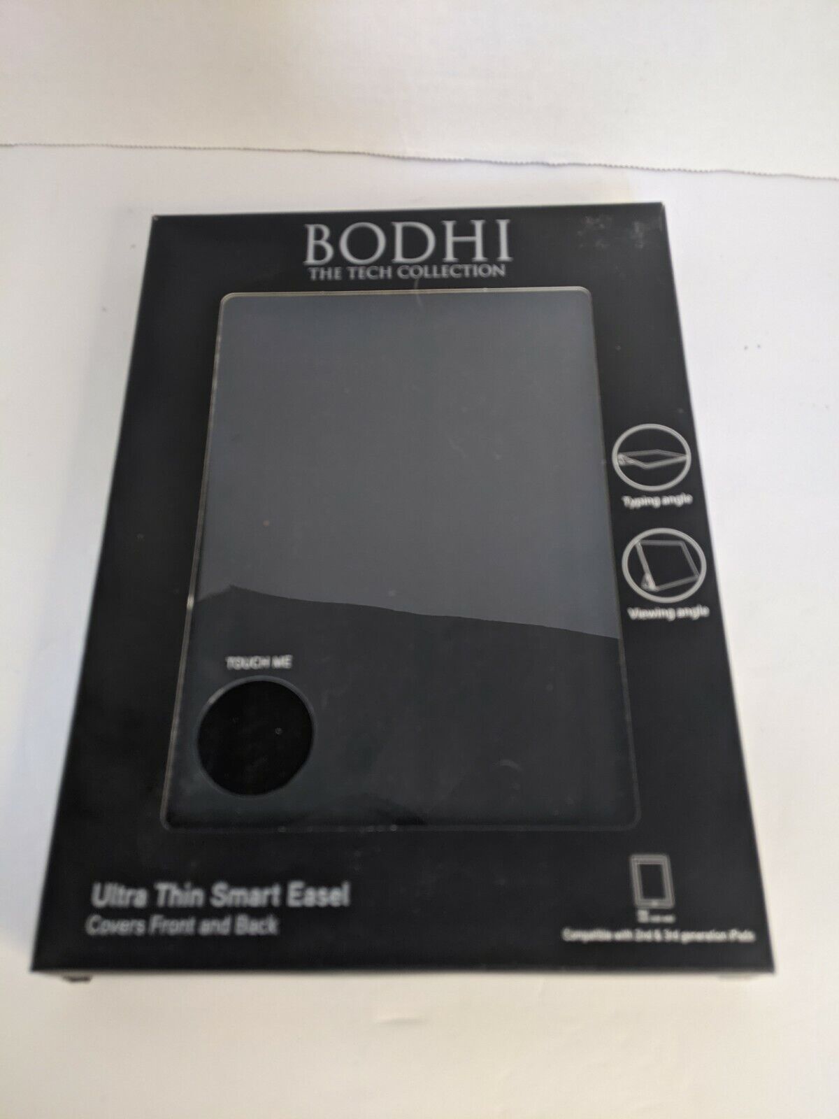 Bodhi Tech Collection Leather IPad 2 & 3 gen Ultra Thin Smart Easel Cover Black