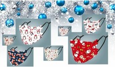 Kid Christmas Face Mask Reusable Washable Protective Breathable Covering