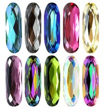 AUREA Crystals A4161 Long Classical Oval Fancy Stones Crystals