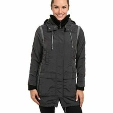G.e.t. Outerwear Dicente Anorak Jacket Size S Black Hooded Mid Length Warm