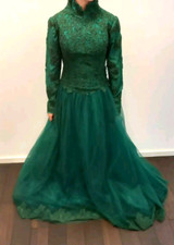 Hochzeitskleid Henna Kleid barock gothic Brautkleid Abendkleid dunkelgrün