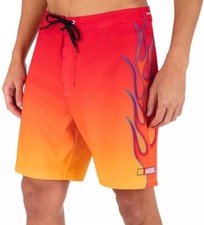 Hurley Phantom Men  s Eco NASCAR Flames Board Swim Shorts Sz. 30 NEW H606