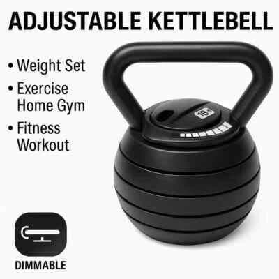 BURAKH Verstellbares Kettlebell Gewicht Set 9kg 18kg Home Gym Workout Fitness Übung