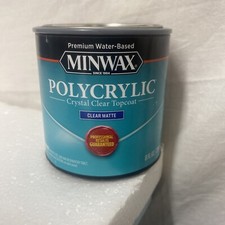 Minwax Polycrylic Protective Finish Water Based, 1/2 pint, Clear Matte