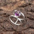 Amethyst Gemstone 925 Sterling Silver Jewelry, Handmade Ring Birthday Gift