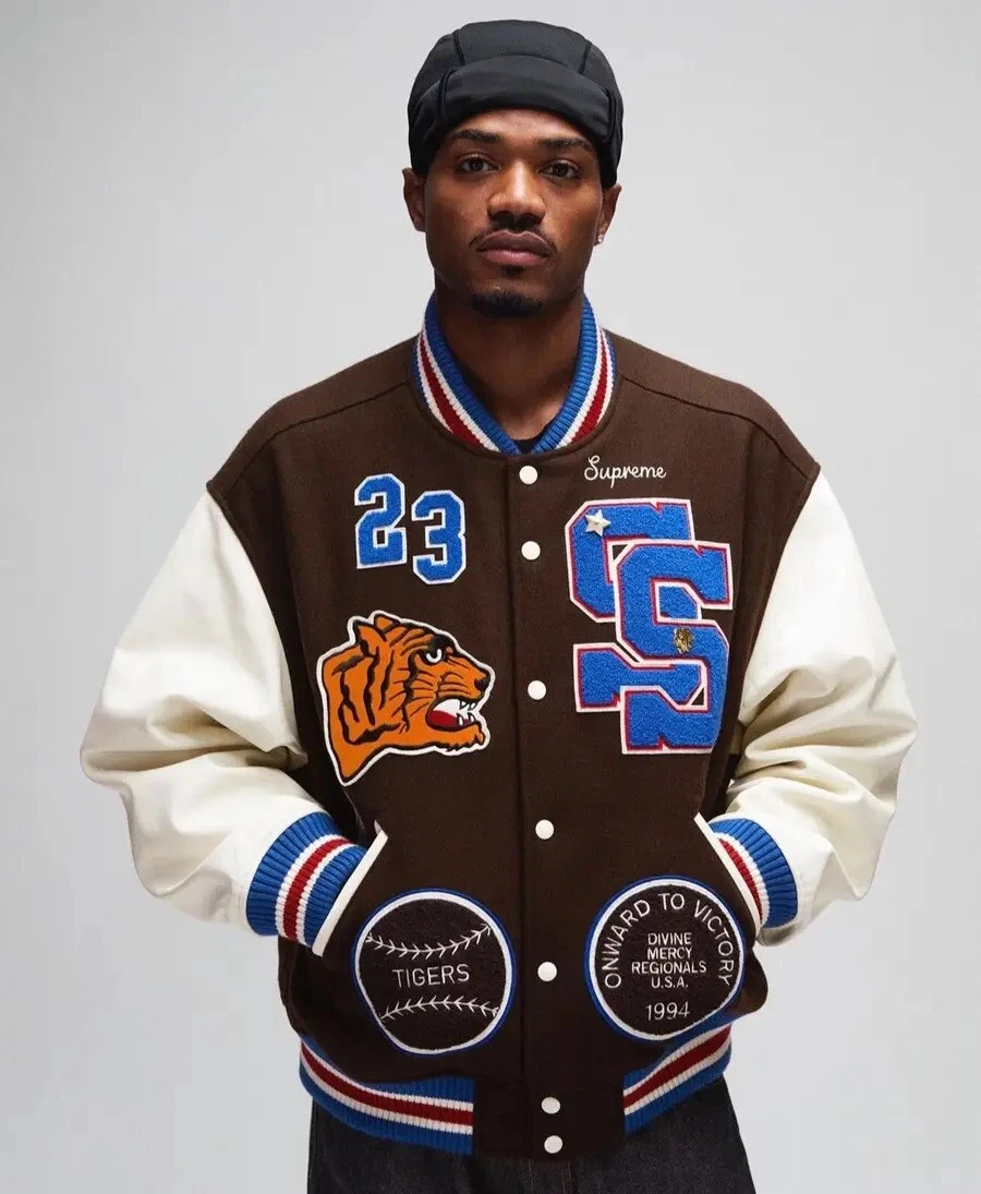 Baseball jacket best sale supreme