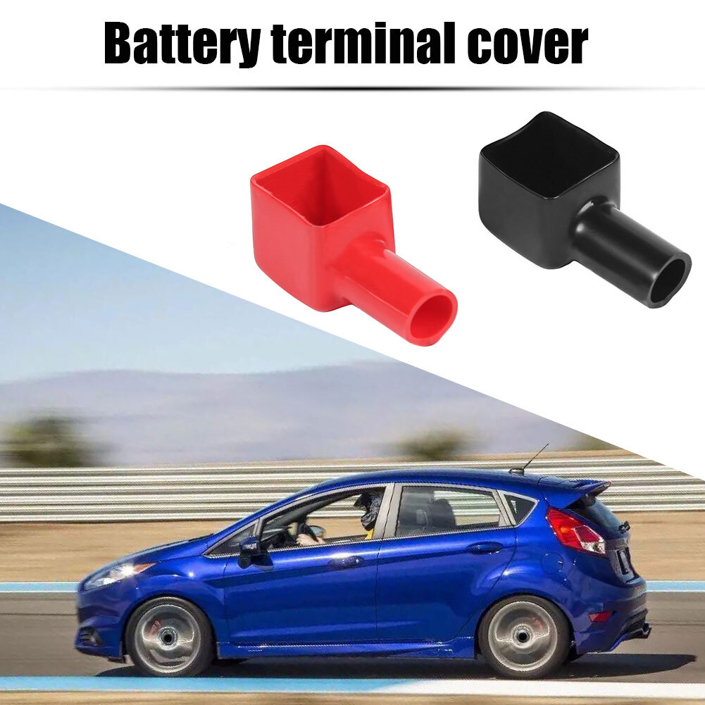 Universal Car Battery Terminal Insulation Covers Red Positive + Black