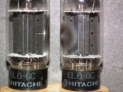 6L6GC Hitachi Japan Platinum Matched Pair tested NOS 98/96mA | eBay