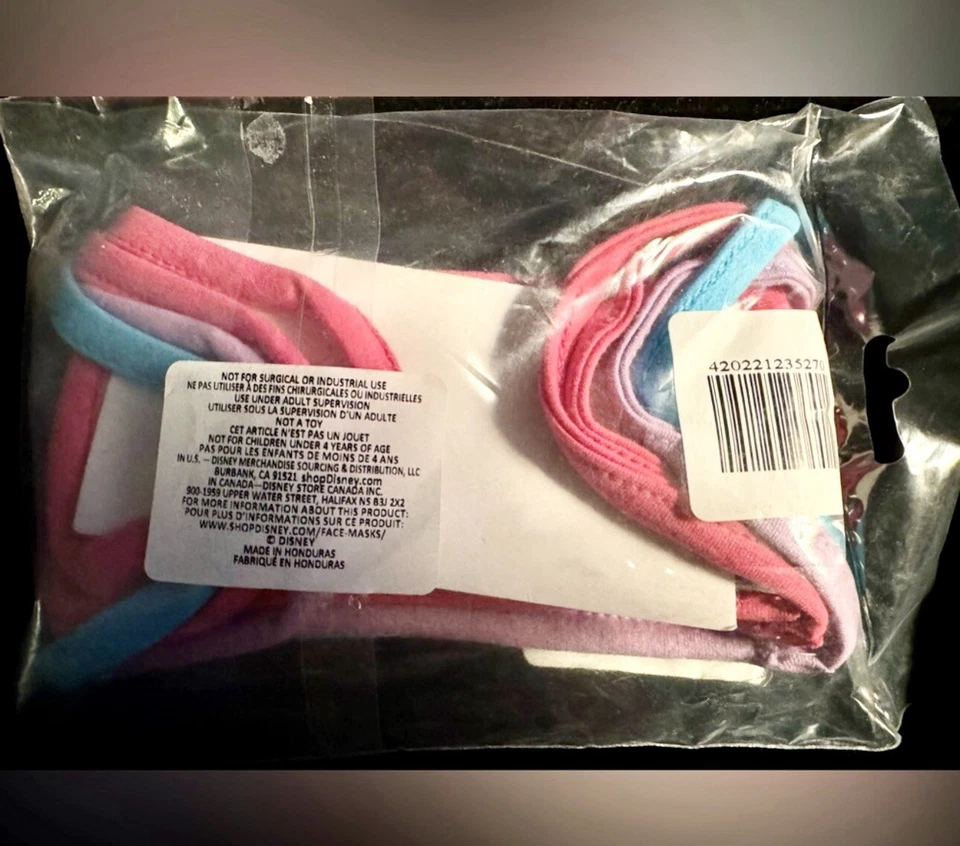 NIP Disney Store Princess Elsa Ariel Princess Face Masks 4 set Medium - Image 2 of 3