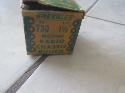 GREENLEE NO. 730 1-1/2" RADIO CHASSIS PUNCH USA With Box - Picture 4 of 4