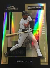2004 Playoff Prestige # 43/75 Tony Batista Expos Xtra Bases GOLD REFRACTOR