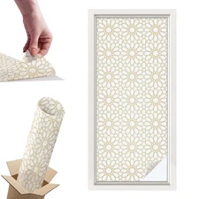 Opaque Privacy Film For Bathroom Window Geometric Patterns Abstraction