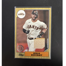 Topps 2022 Series 1 1987 Relic Kris Bryant Giants Memorabilia 87R-KB