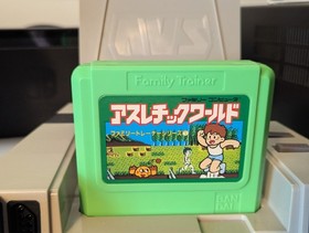 Athletic World Family Trainer Famicom NES Giappone importazione in scatola + manuale venditore USA