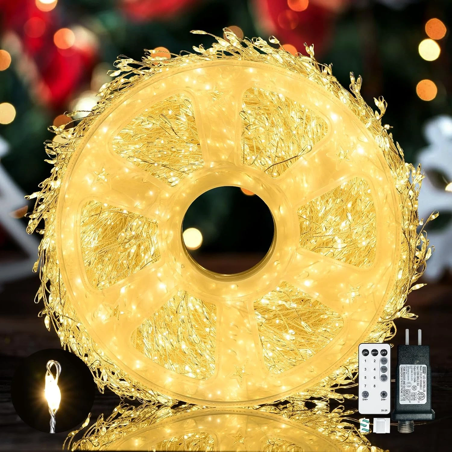 3000 LED Fairy Lights with Timer, Waterproof Twinkle String Lights for Decor