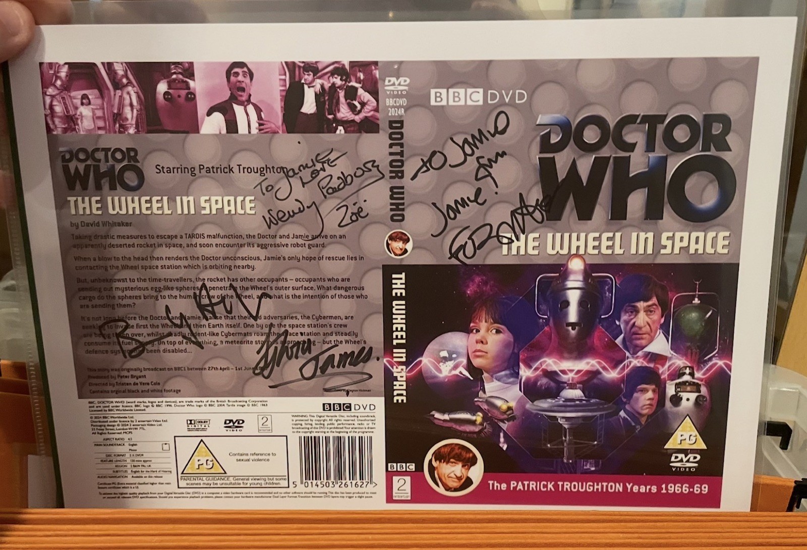 Doctor Who - The Wheel in Space DVD Cover Print Signed by Hines, Padbury +2