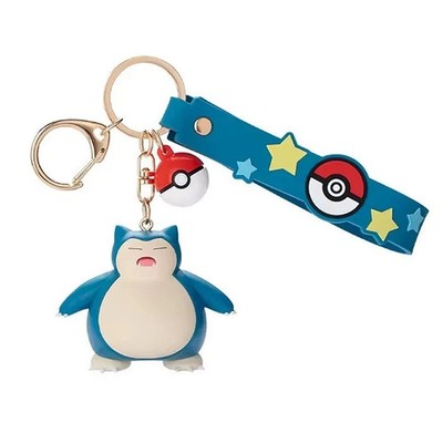 Pokemon Relaxo Snorlax Figure Keychain Charm Anime Manga Genuine NEW