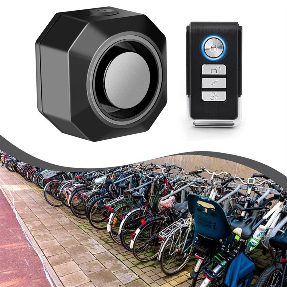 Rechargeable Wireless Anti~Theft Vibration Motorcycle Bike Security Alarm Remote