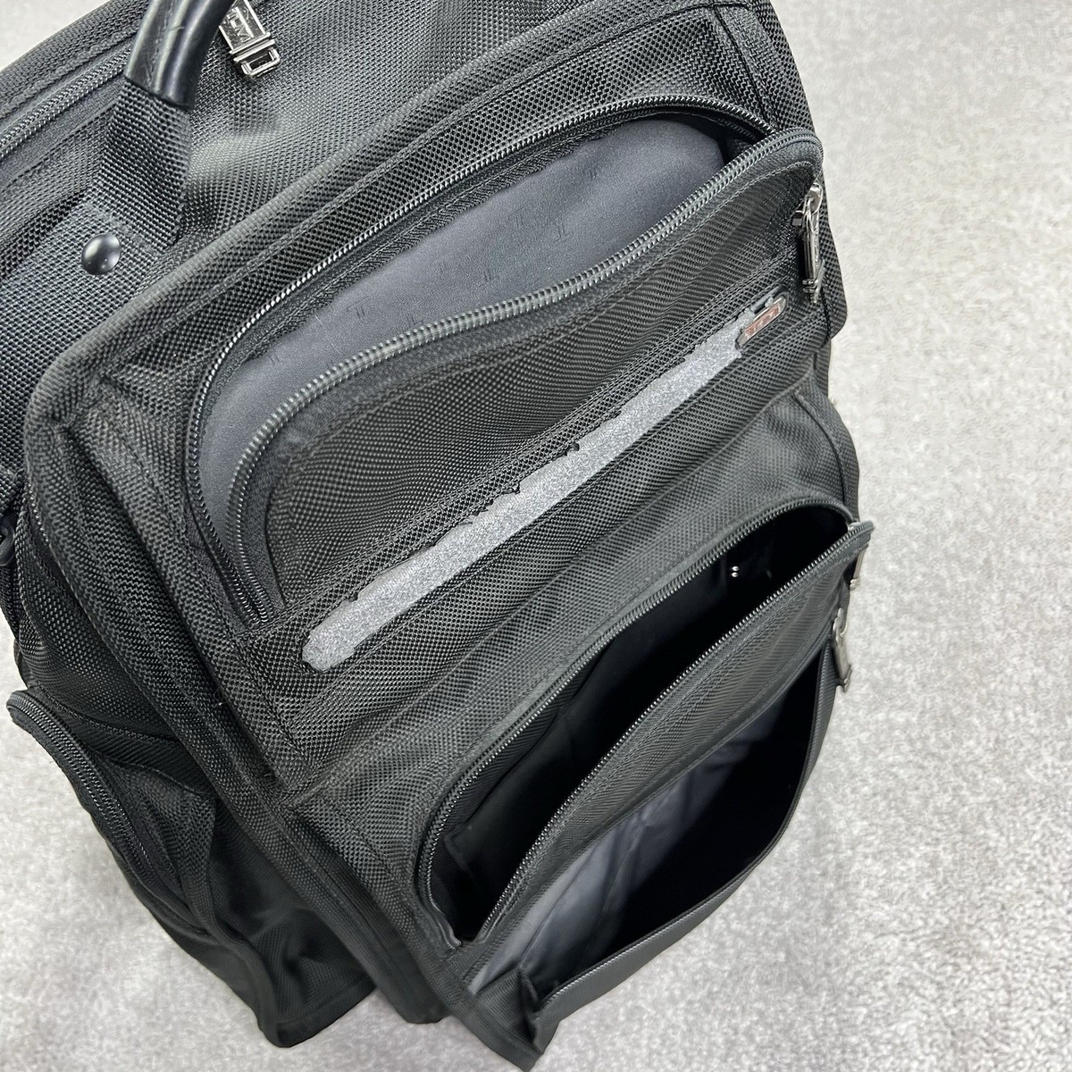 TUMI Backpack 26578D4 Black Brief Bag Nylon Tablet Pad Laptop