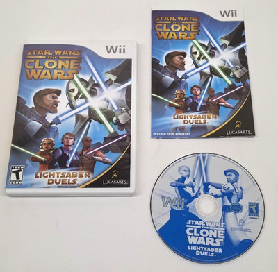 Star Wars: The Clone Wars - Lightsaber Duels (Nintendo Wii, 2008) Complete CIB