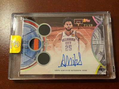 2025-26 Topps 3 Veteran Triple Patch On Card Auto 23/49 Ajay Mitchell
