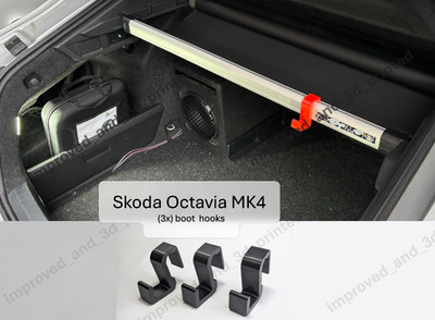 2020+ Skoda Octavia MK4 - (3x) Boot hooks for shopping bags