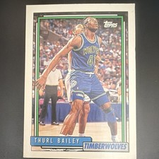 Topps 1992-93 Thurl Bailey #59 Minnesota Timberwolves Basketball Card Base Set