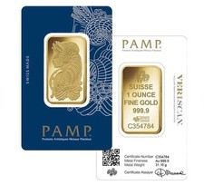 PAMP Suisse Lady Fortuna Veriscan 1 oz .9999 Fine Gold Bullion Bar 3050.00 per troy oz