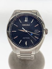 SEIKO Solar Wristwatch Analog Titanium GRY SLV 7B72 0AD0