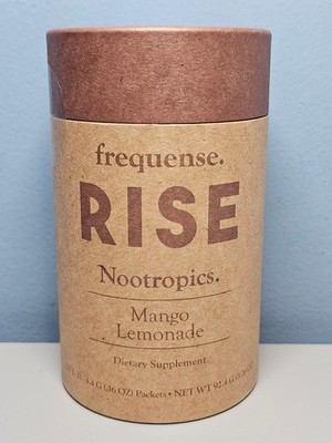 Frequense Rise Nootropics - Mango Lemonade - 21 Packets - Exp 8/26 - New!