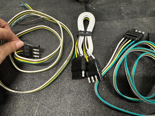 Lot of Flat 4-Pin Trailer Light Wiring Harness Connectors Mixed Lengths Male Fem - 第 3/12 張圖片