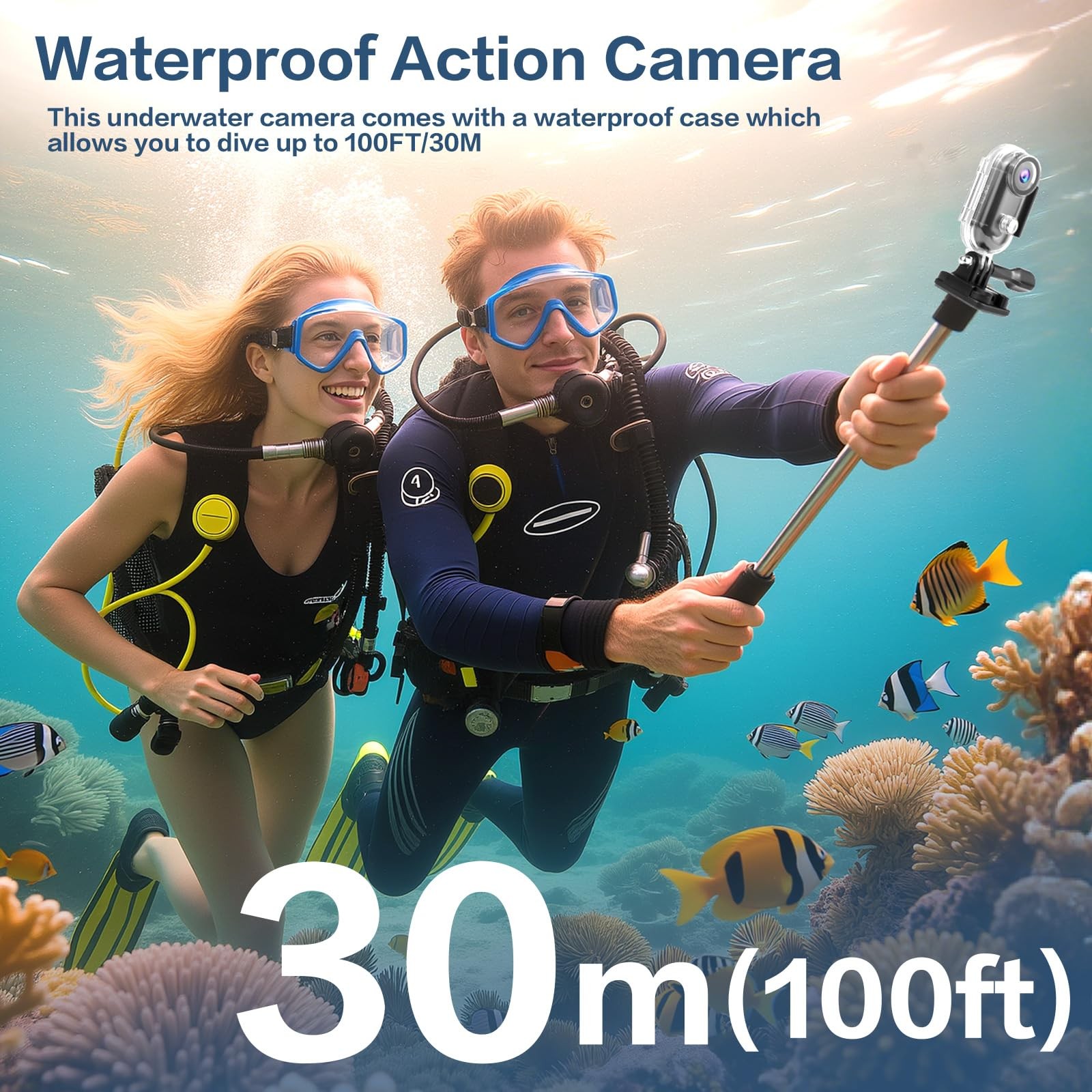 4K Thumb Action Camera, Sports & Action Video Cameras Portable for Cycling, M...