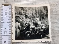 Foto Motorrad BMW R51 mit Seitenwahen 1951 ,Pößneck Thüringen,  original DDR (T)