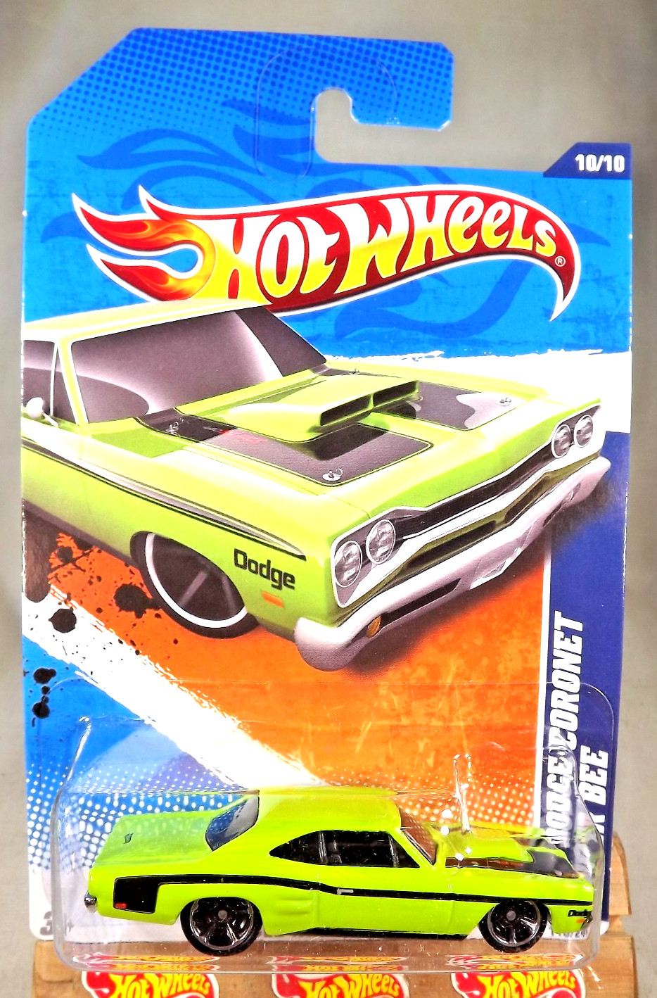 2011 Hot Wheels #110 Muscle Mania 10/10 69 DODGE CORONET SUPER BEE Green w/MC5Sp