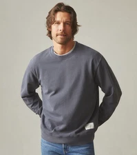 American Giant Mens Large Vintage Washed Relaxed French Terry Crew Gray NEW