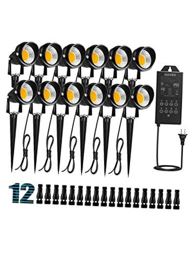 5W LED Low Voltage Landscape Lights with Timer Transformer for 12V/24V Outdoor Use