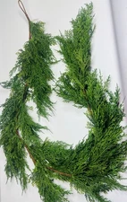Real Touch Cedar Garland 6ft Lifelike Evergreen Christmas Greenery for Mantle St