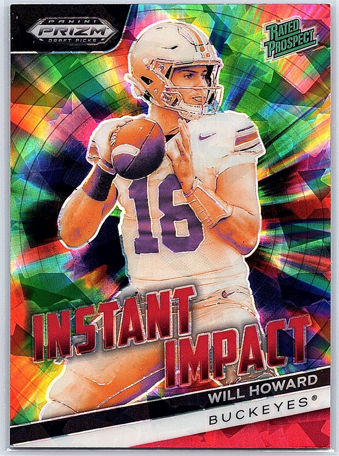 2024 Panini Prizm Draft Picks Will Howard Instant Impact Red Ice Rated Prospect