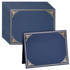 12-Pack Navy Blue Certificate Holders - Use as Award, Diploma Cover, Letter-Size