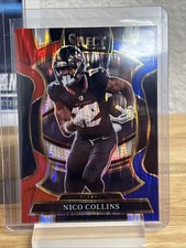 2025 Panini Select Red & Blue Shock  Nico Collins
