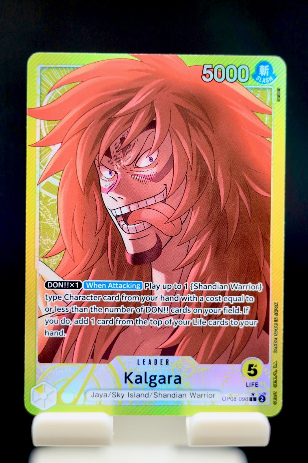 One Piece Two Legends Kalgara Leader Alternate Alt Art OP08-098 2024 English NM
