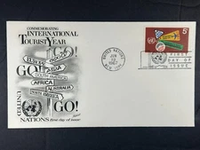 UN FDC 1967 5c International Tourist Year First Day Cover Unaddressed a364